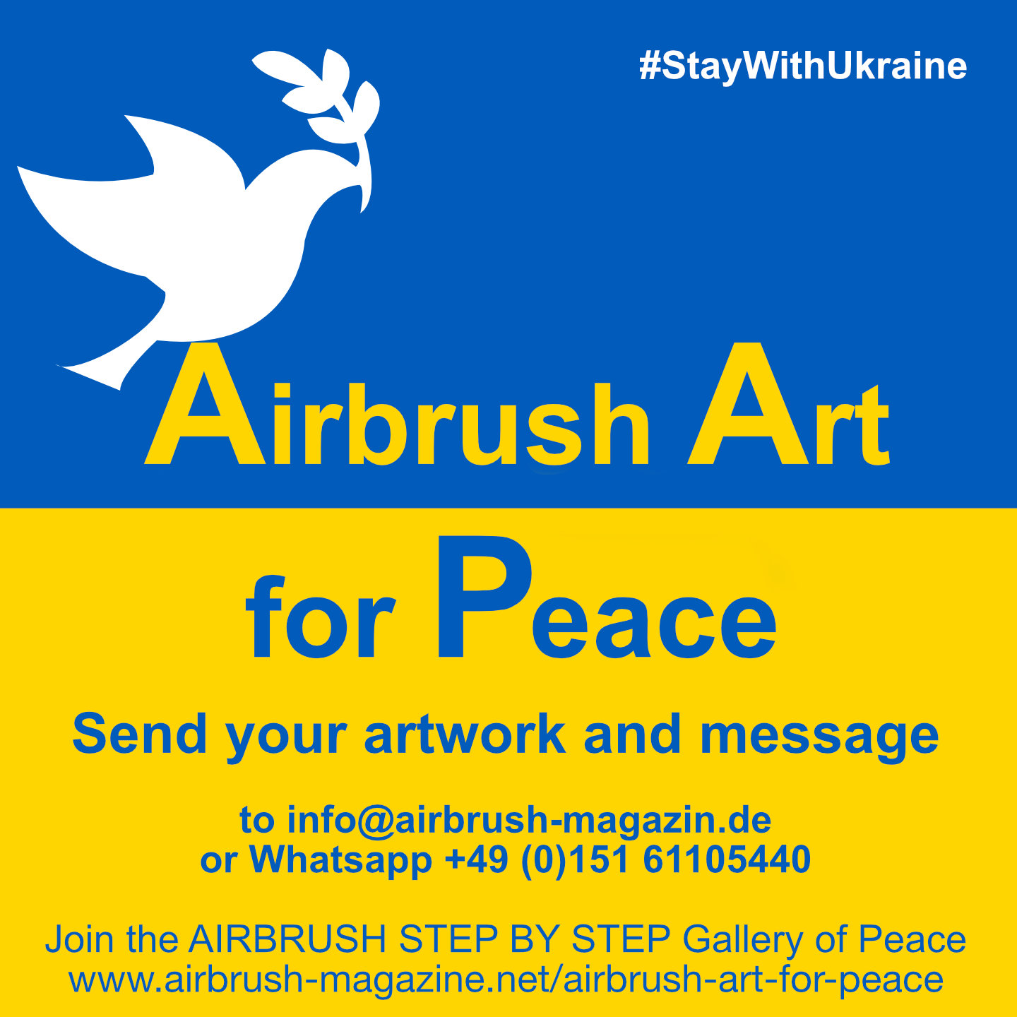 „Airbrush Art for Peace“ Solidarity campaign for Ukraine