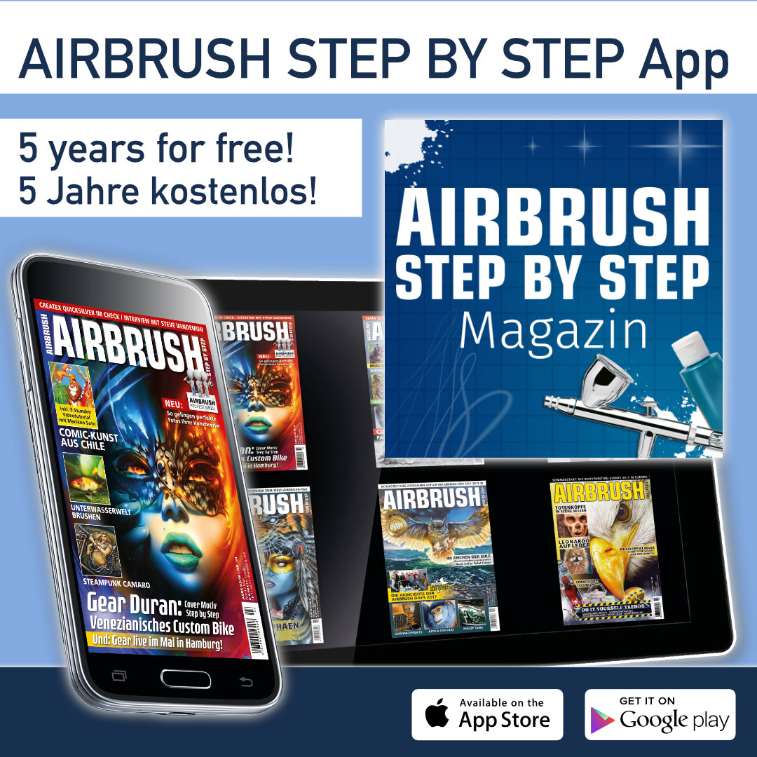 AIRBRUSH STEP BY STEP App: 5 years for free!